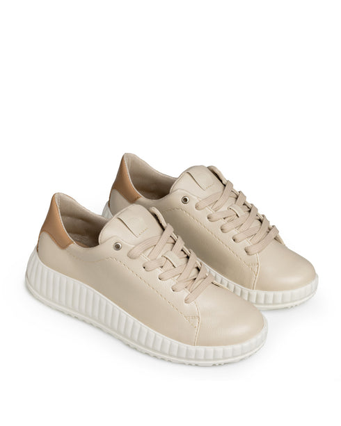 Tenis Beige Talón Nude 16203